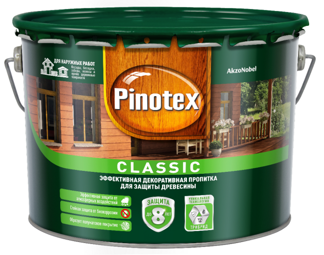 Антисептик PINOTEX CLASSIC NW сосна 9л