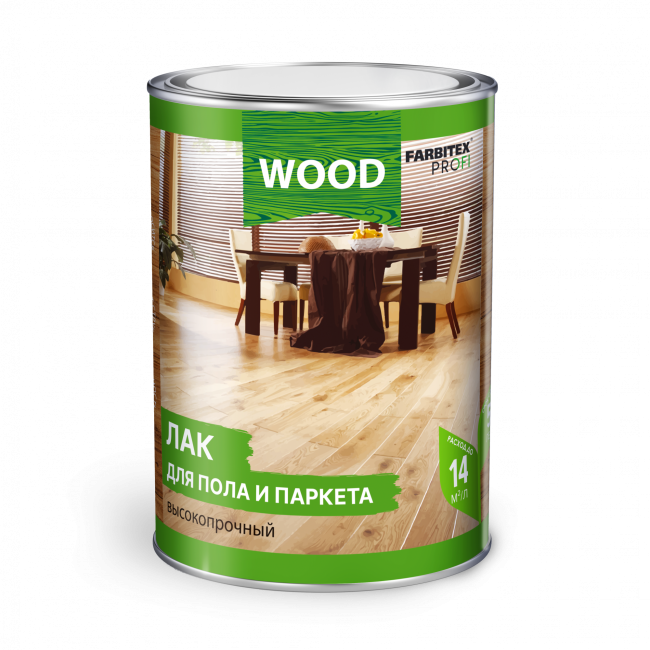 Лак алкидный для пола и паркета FARBITEX PROFI WOOD 0,9л