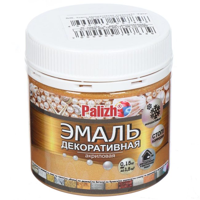 Эмаль Palizh, Перламутр № 96, античное золото, 150 мл