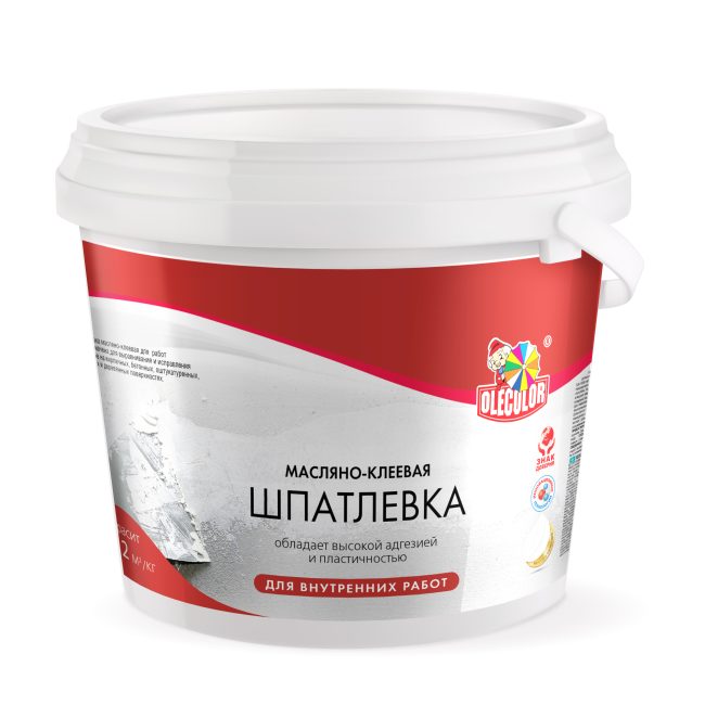 Шпатлевка масляно-клеевая для внутренних работ OLECOLOR 1,8кг