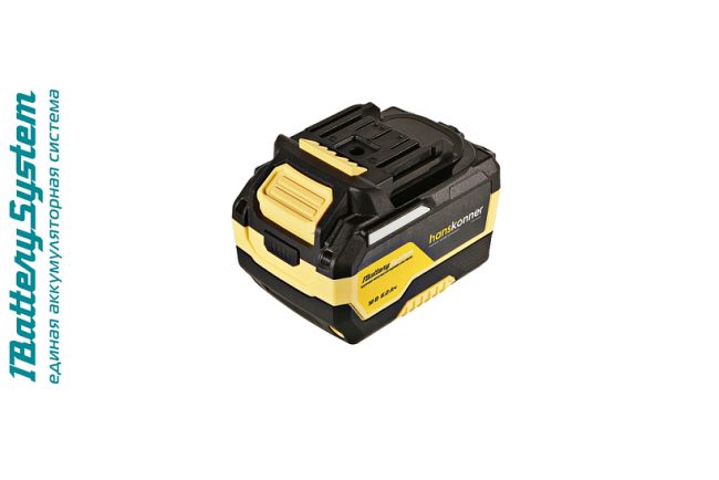 Аккумулятор Hanskonner HBP2006 18 В, 1BatterySystem, 6.0 Ач, USB-разъем